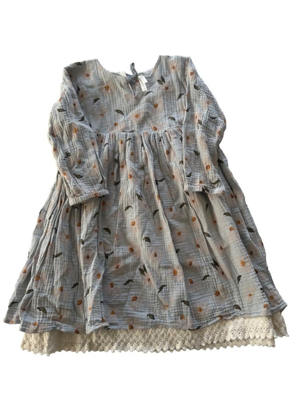 Wild Wawa Blue Daisy Dress Girls 5-6 Cottagecore Prairie